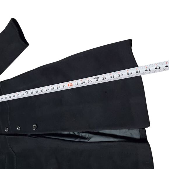 Burberry Black Cashmere Wool Blend Minimalist Trench Coat - Women's 6 - Picture 8 of 12